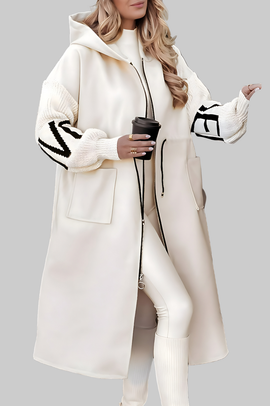Elena™  | Chaqueta de mujer con mangas de punto y capucha