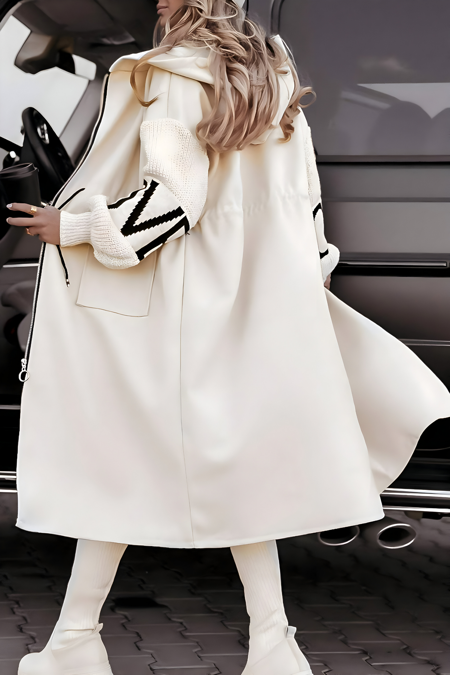 Elena™  | Chaqueta de mujer con mangas de punto y capucha