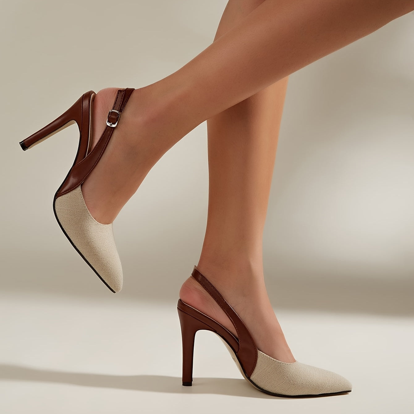 Amélie™ | Tacones slingback con contraste