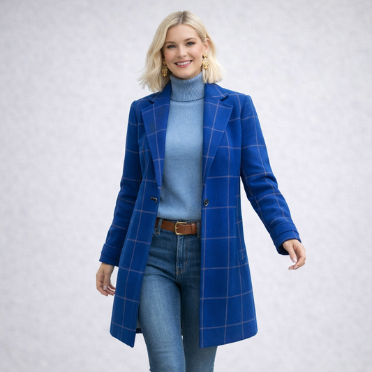 Estela™ | Abrigo Elegante Cuadro