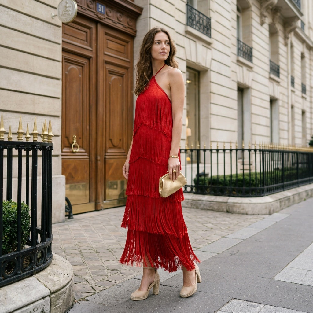 Abril™ | Vestido de Flecos