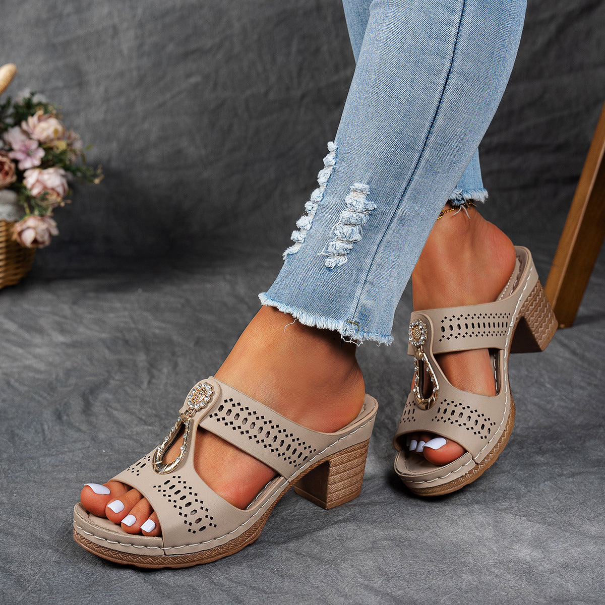 Elara™ | Sandalias de Confort con Tacón Alto