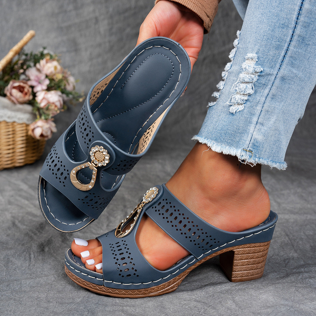 Elara™ | Sandalias de Confort con Tacón Alto