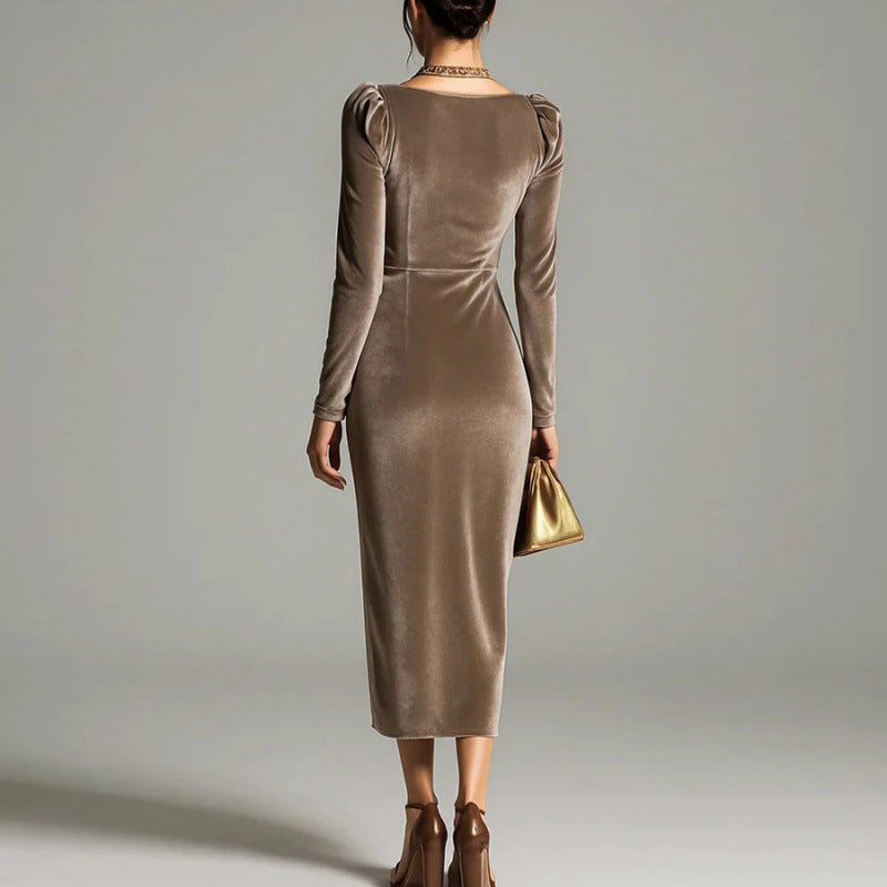 Rubi™  | Vestido de Terciopelo Plisado