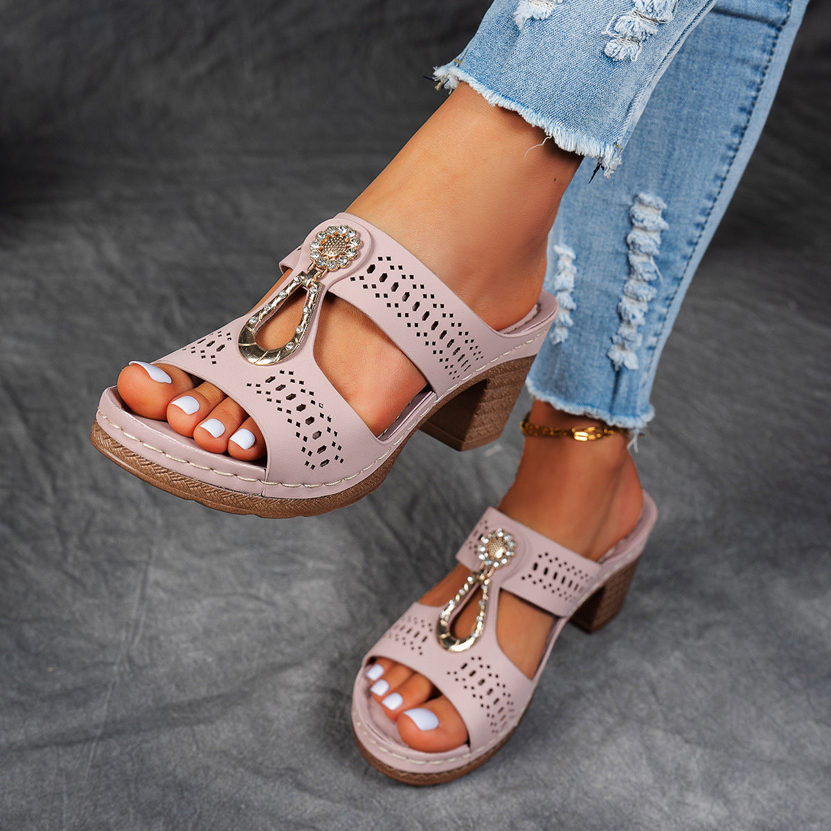 Elara™ | Sandalias de Confort con Tacón Alto