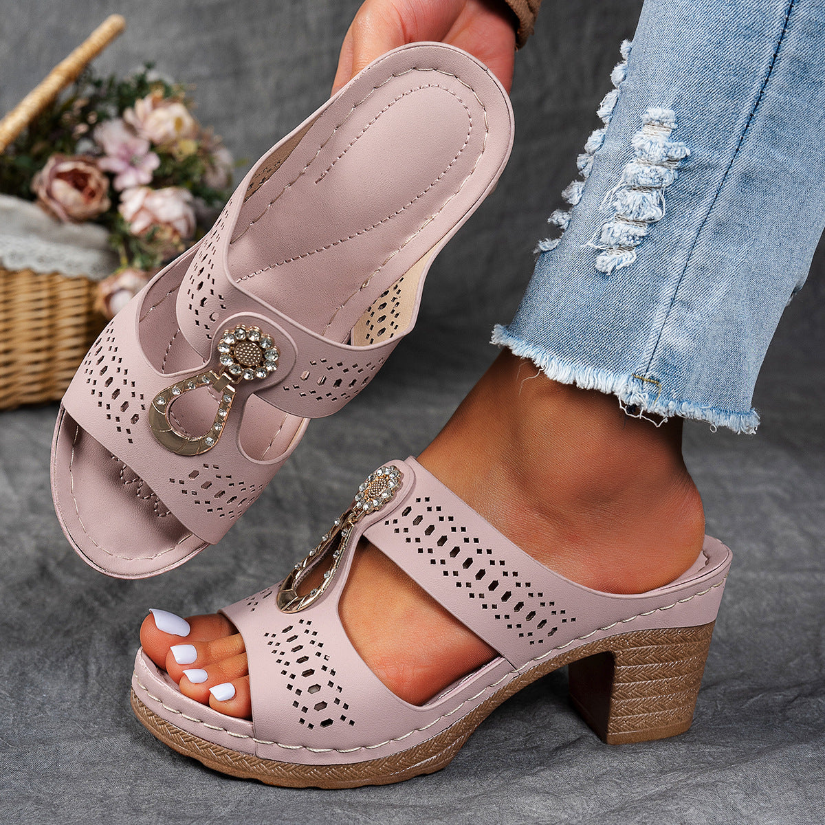 Elara™ | Sandalias de Confort con Tacón Alto