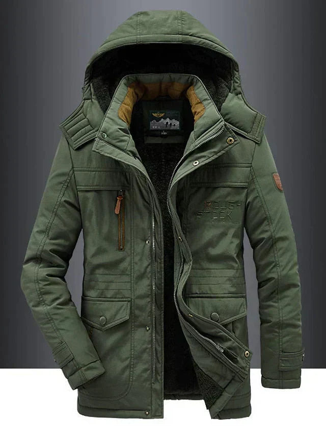 Simón™  | Abrigo de Invierno para Hombre de Forro Polar Caliente de Mezcla de Lana Premium