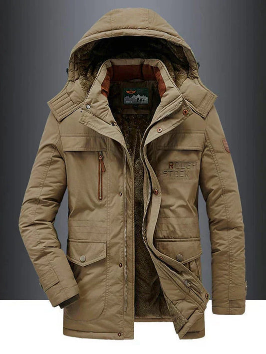 Simón™  | Abrigo de Invierno para Hombre de Forro Polar Caliente de Mezcla de Lana Premium