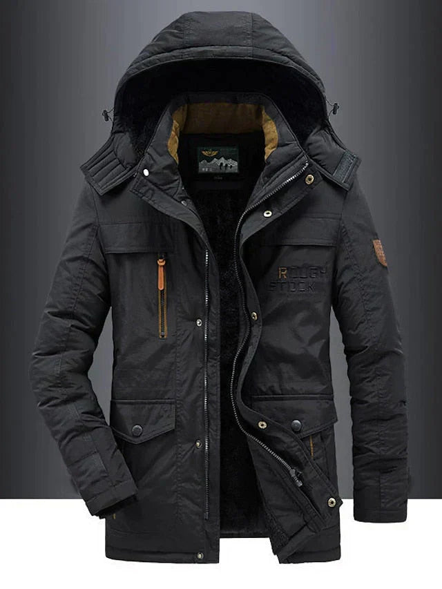 Simón™  | Abrigo de Invierno para Hombre de Forro Polar Caliente de Mezcla de Lana Premium
