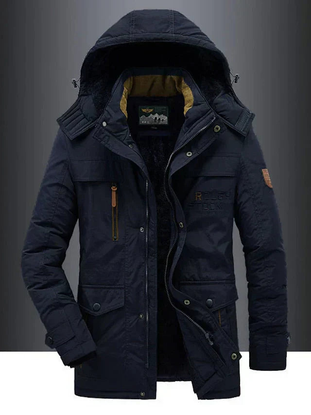 Simón™  | Abrigo de Invierno para Hombre de Forro Polar Caliente de Mezcla de Lana Premium