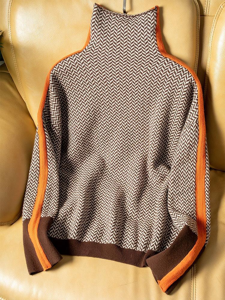 Athenea | Jersey de Cuello Alto con Estampado