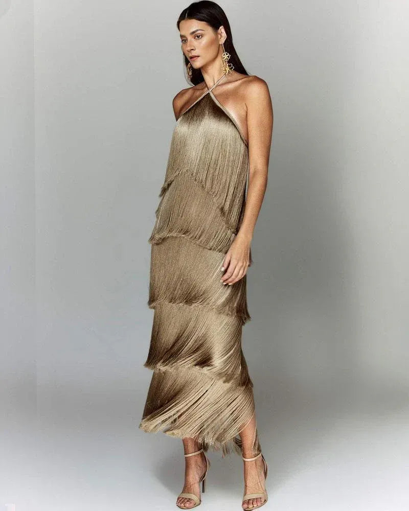 Abril™ | Vestido de Flecos