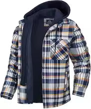 Rayan |  Chaqueta de Cuadro con Capucha