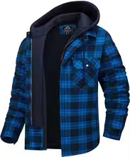 Rayan |  Chaqueta de Cuadro con Capucha
