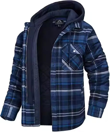 Rayan |  Chaqueta de Cuadro con Capucha