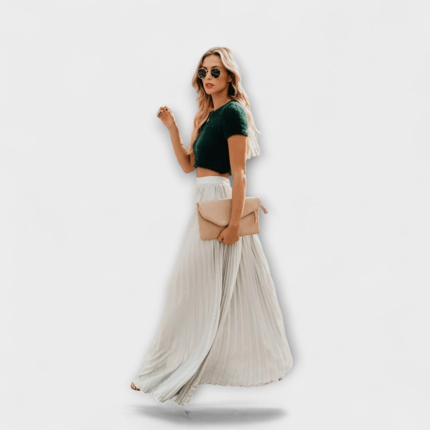Stefy™  - Falda Maxi Plisada