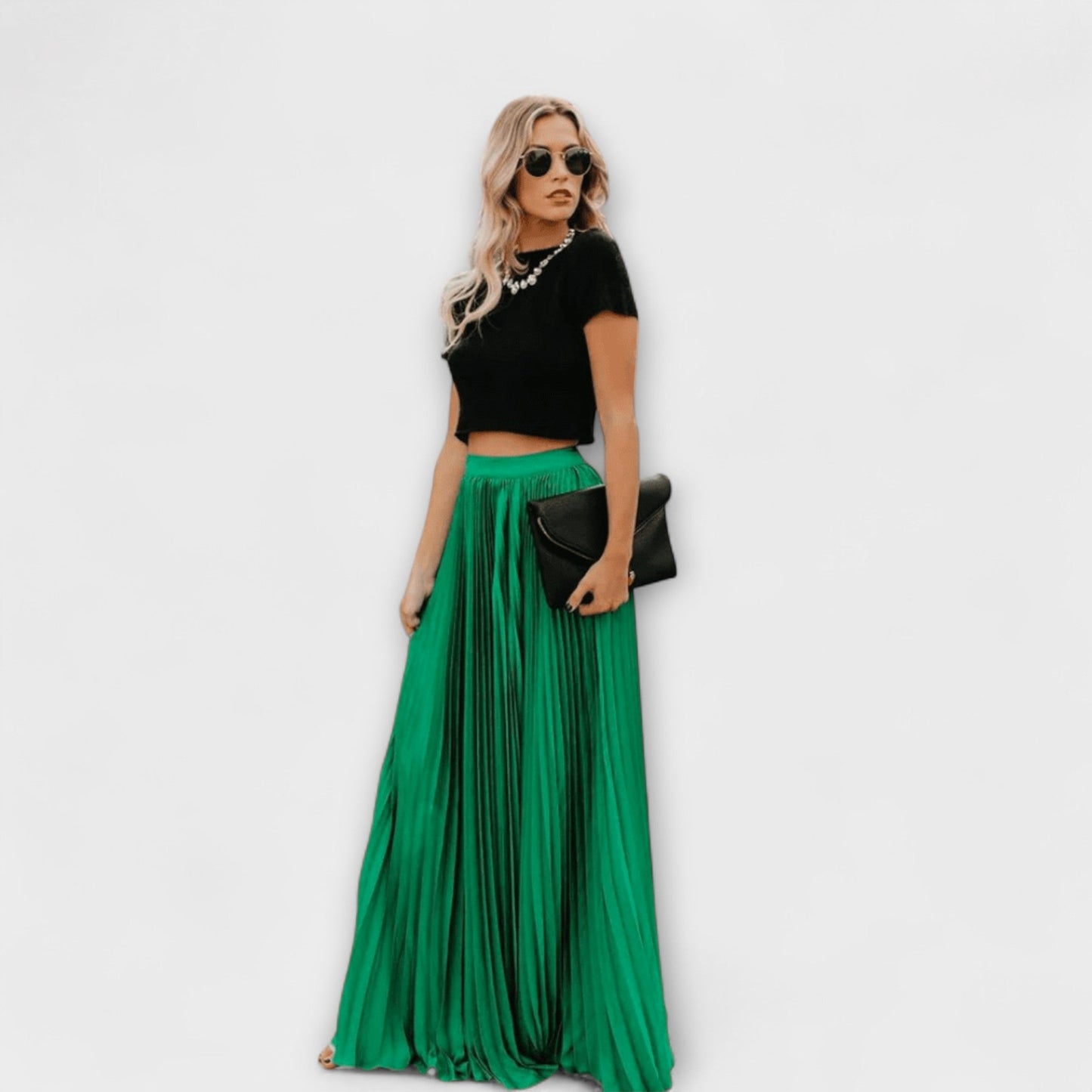 Stefy™  - Falda Maxi Plisada