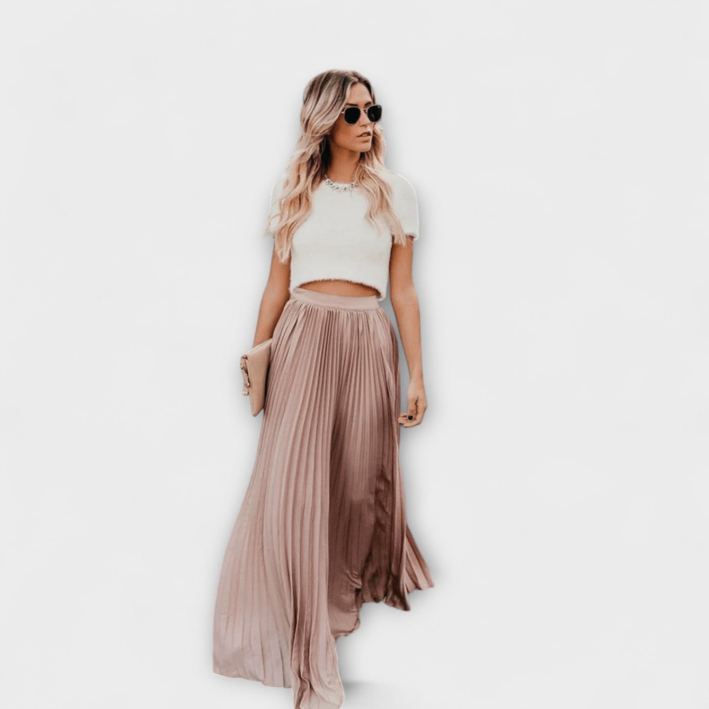 Stefy™  - Falda Maxi Plisada