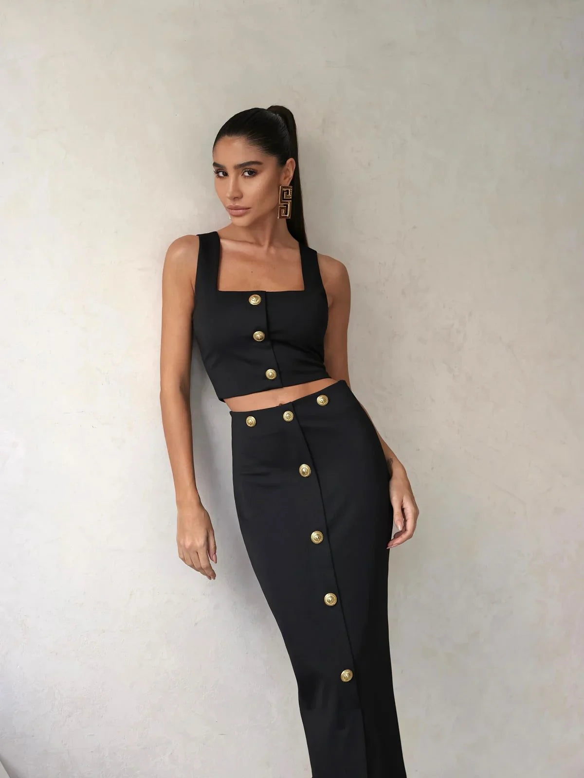 Conjunto Cropped y Falda Brett