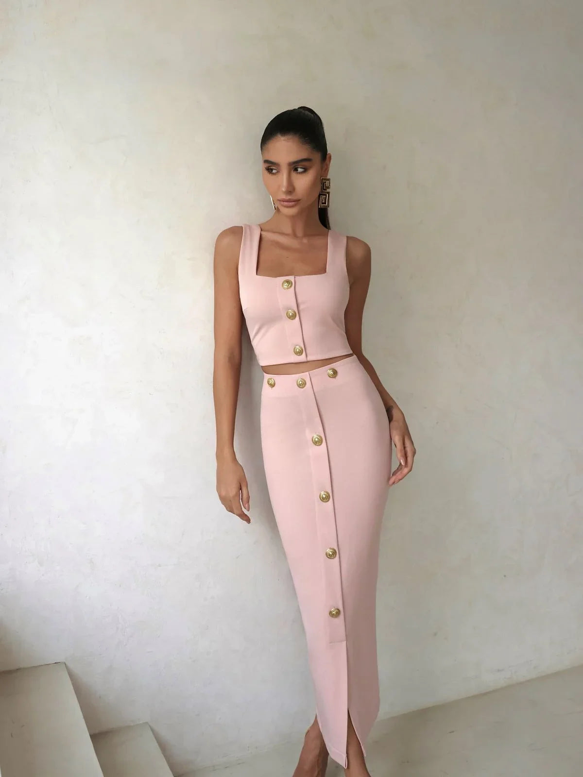 Conjunto Cropped y Falda Brett